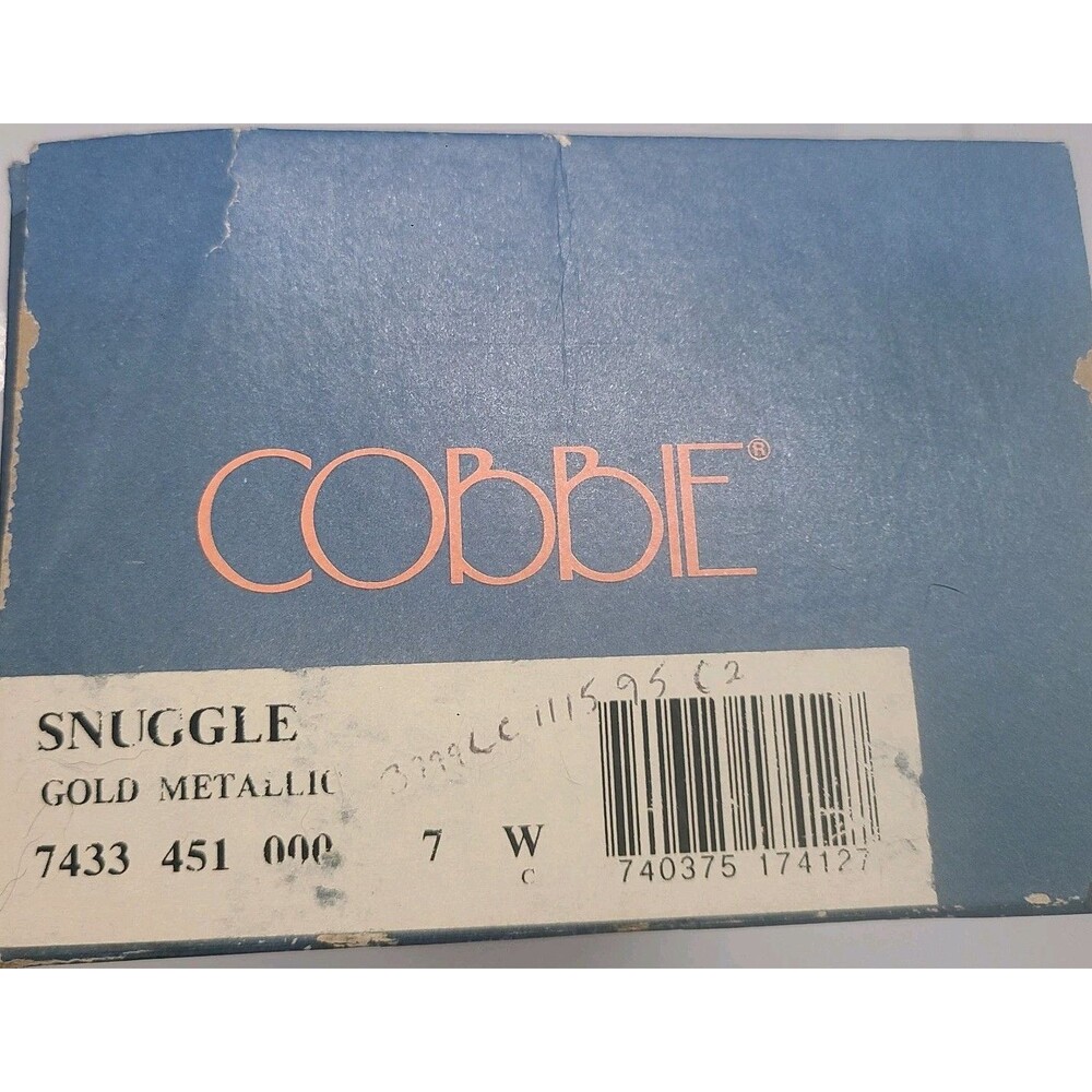 Cobbie Cuddlers Womens Ballet Flats Shoes Gold  Metallic Leather Cushioned 7W - Picture 7 of 9